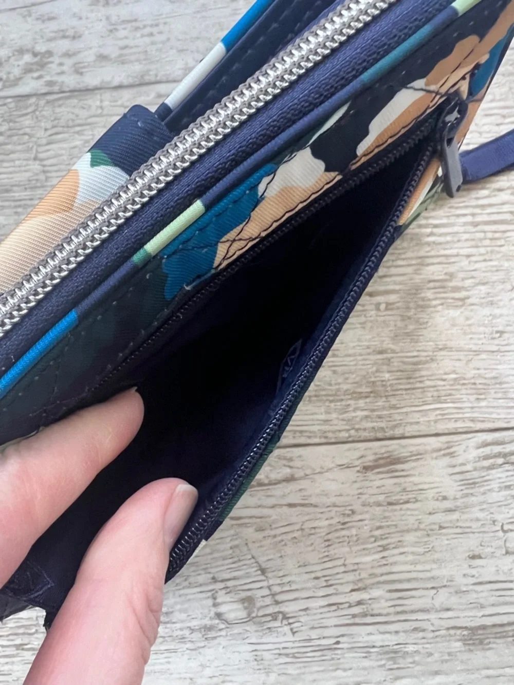 Vera Bradley RFID Turnlock Wallet, Immersed Blooms Performance Twill - Picture 9 of 11
